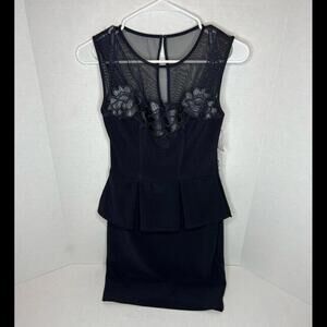 Bisou Bisou Black Floral Top Design Women’s Dress - Size‎ 2